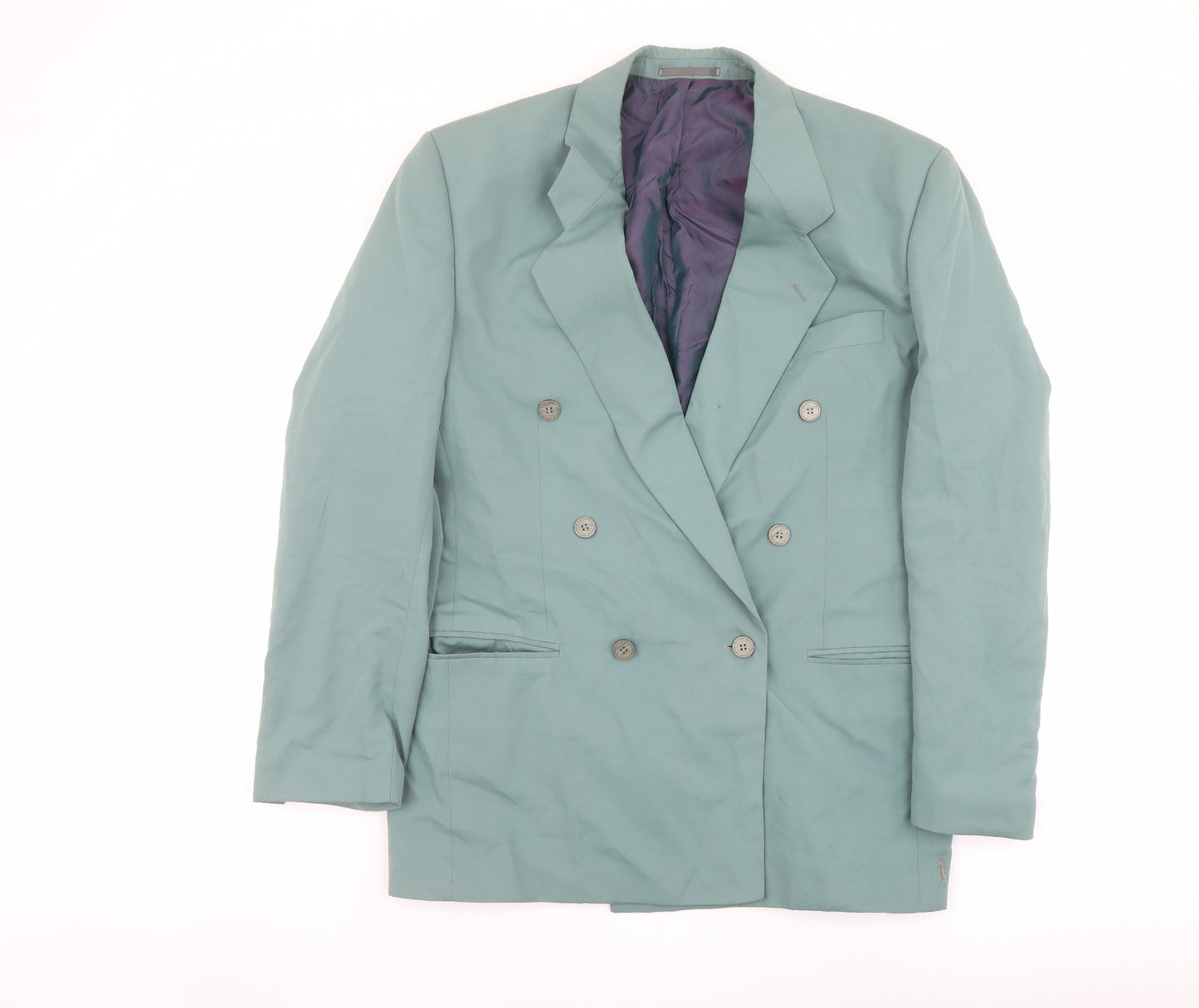 Marks and Spencer Mens Green Polyester Jacket Suit Jacket Size 38 Regular