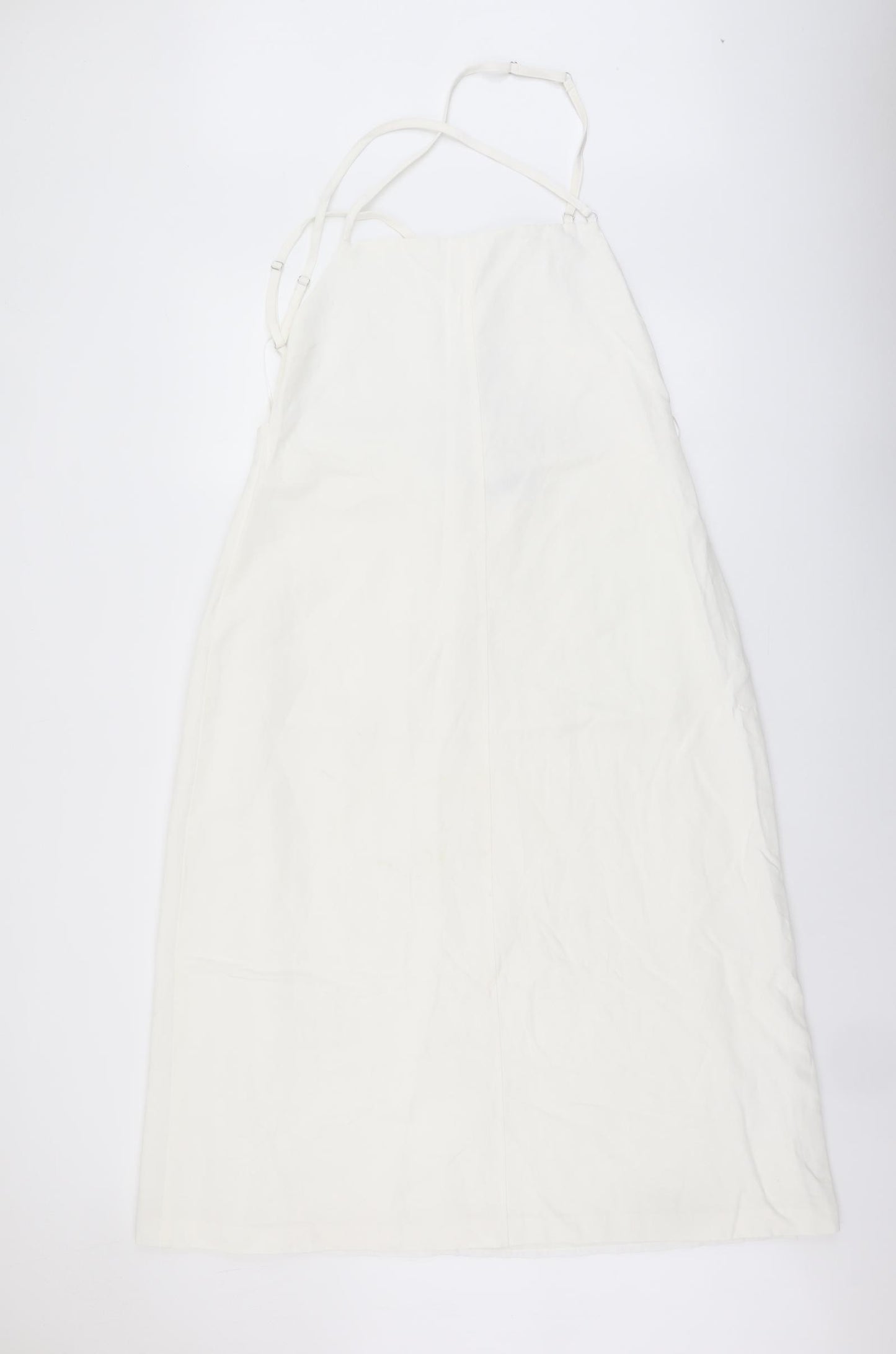 Zara Womens Ivory Polyester A-Line Size 2XL Square Neck Zip