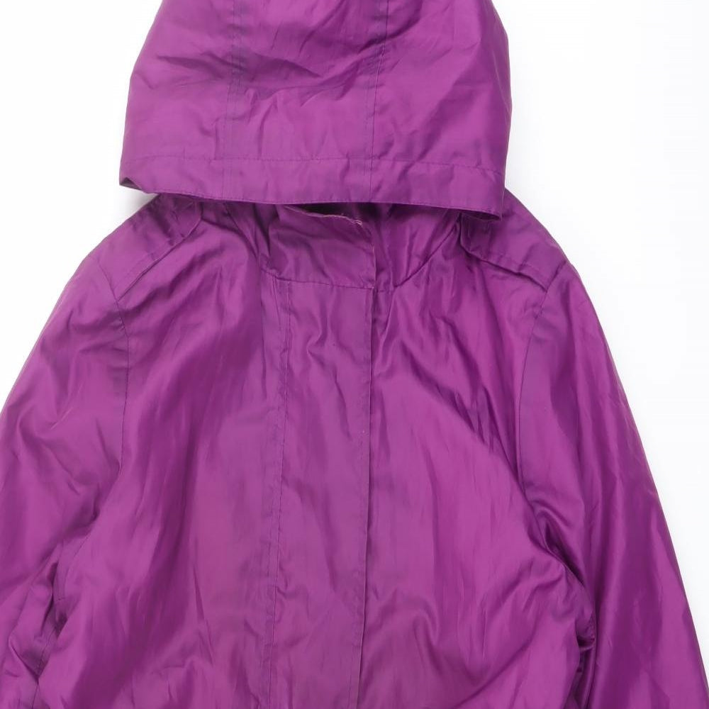 Cotton Traders Womens Purple Parka Jacket Size 12 Zip