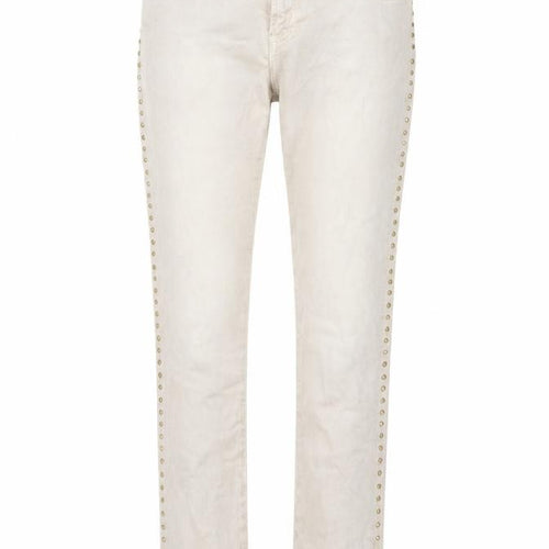 Zara Womens Beige Cotton Straight Jeans Size 12 L27 in Regular Button