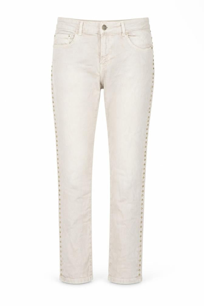 Zara Womens Beige Cotton Straight Jeans Size 12 L27 in Regular Button
