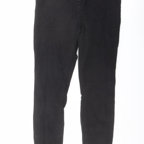 Denim & Co. Womens Black Cotton Skinny Jeans Size 12 L26 in Regular Button