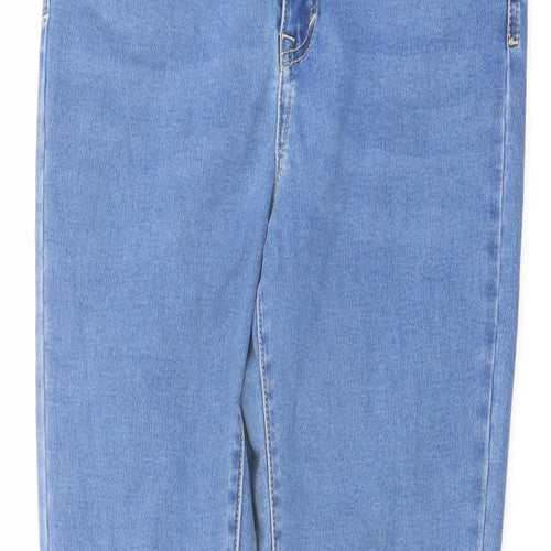 Nutmeg Womens Blue Cotton Skinny Jeans Size 12 L30 in Regular Button