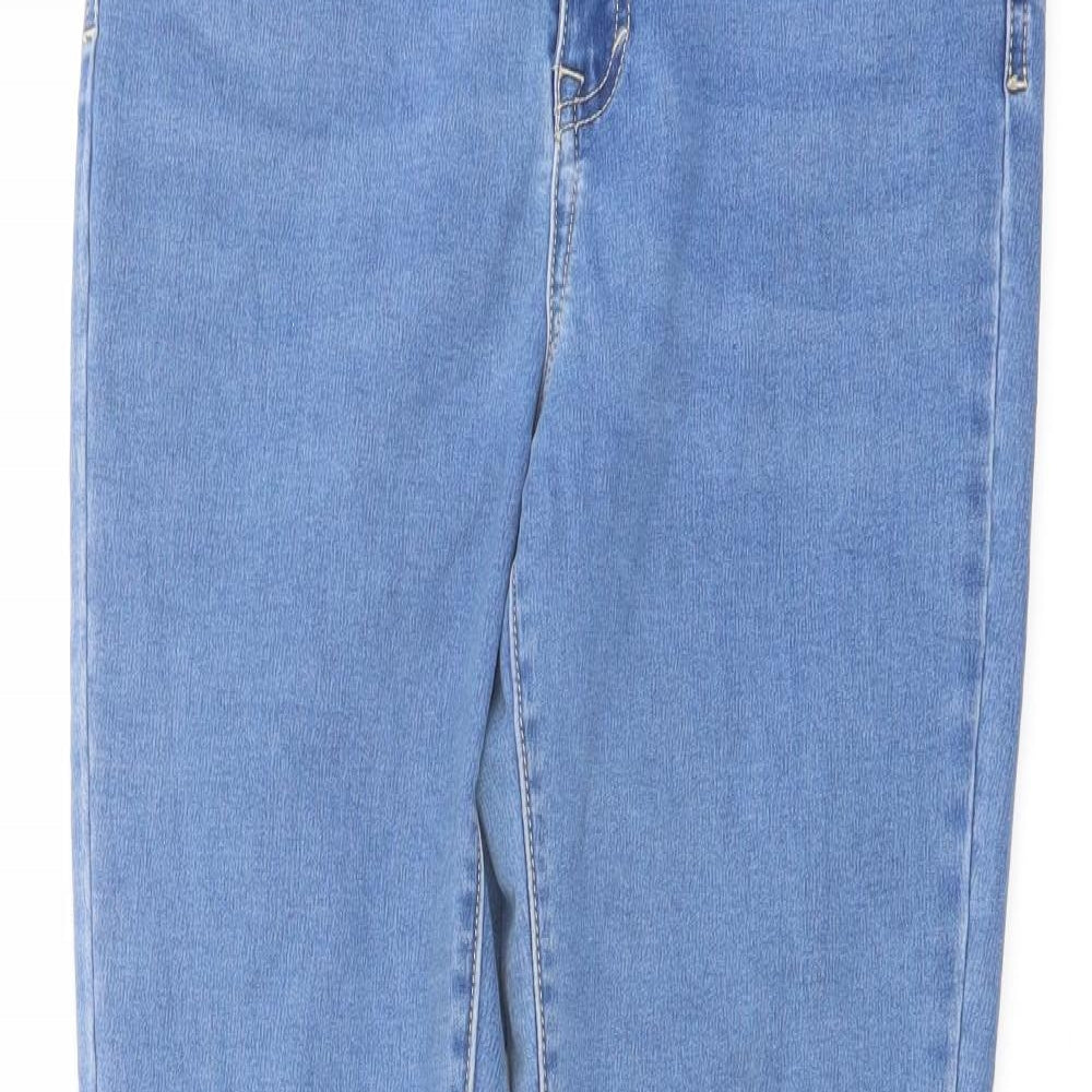 Nutmeg Womens Blue Cotton Skinny Jeans Size 12 L30 in Regular Button