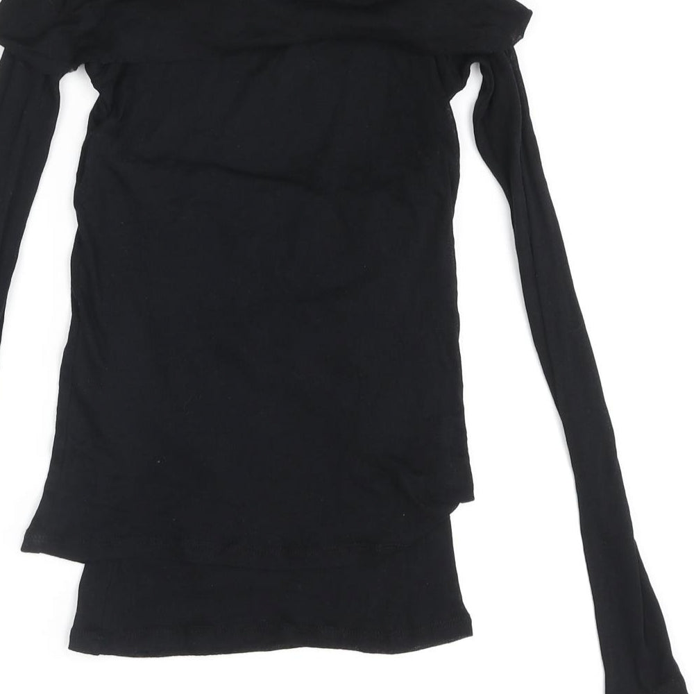 Zara Womens Beige Cotton Basic T-Shirt Size S Off the Shoulder