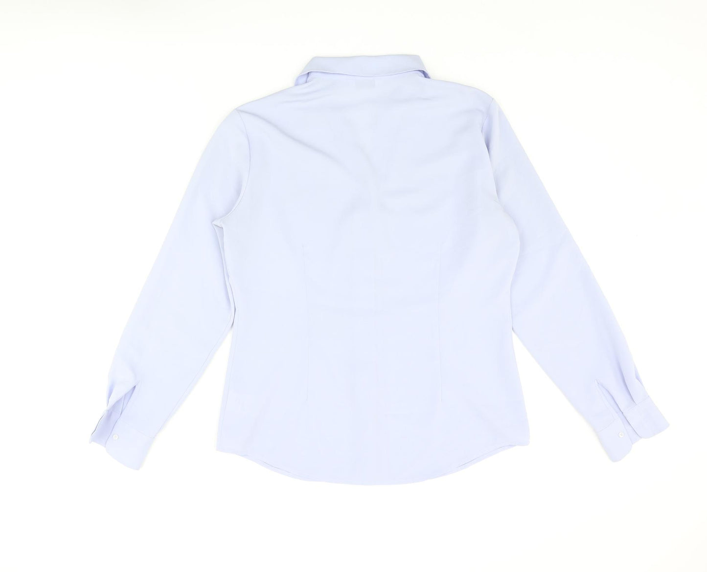 NEXT Womens Purple Polyester Basic Button-Up Size 12 Collared