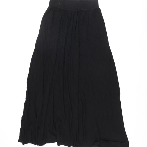 The White Company Womens Black Viscose Peasant Skirt Size 8