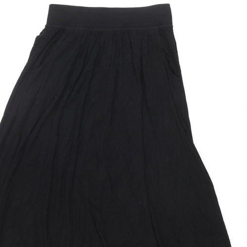 The White Company Womens Black Viscose Peasant Skirt Size 8