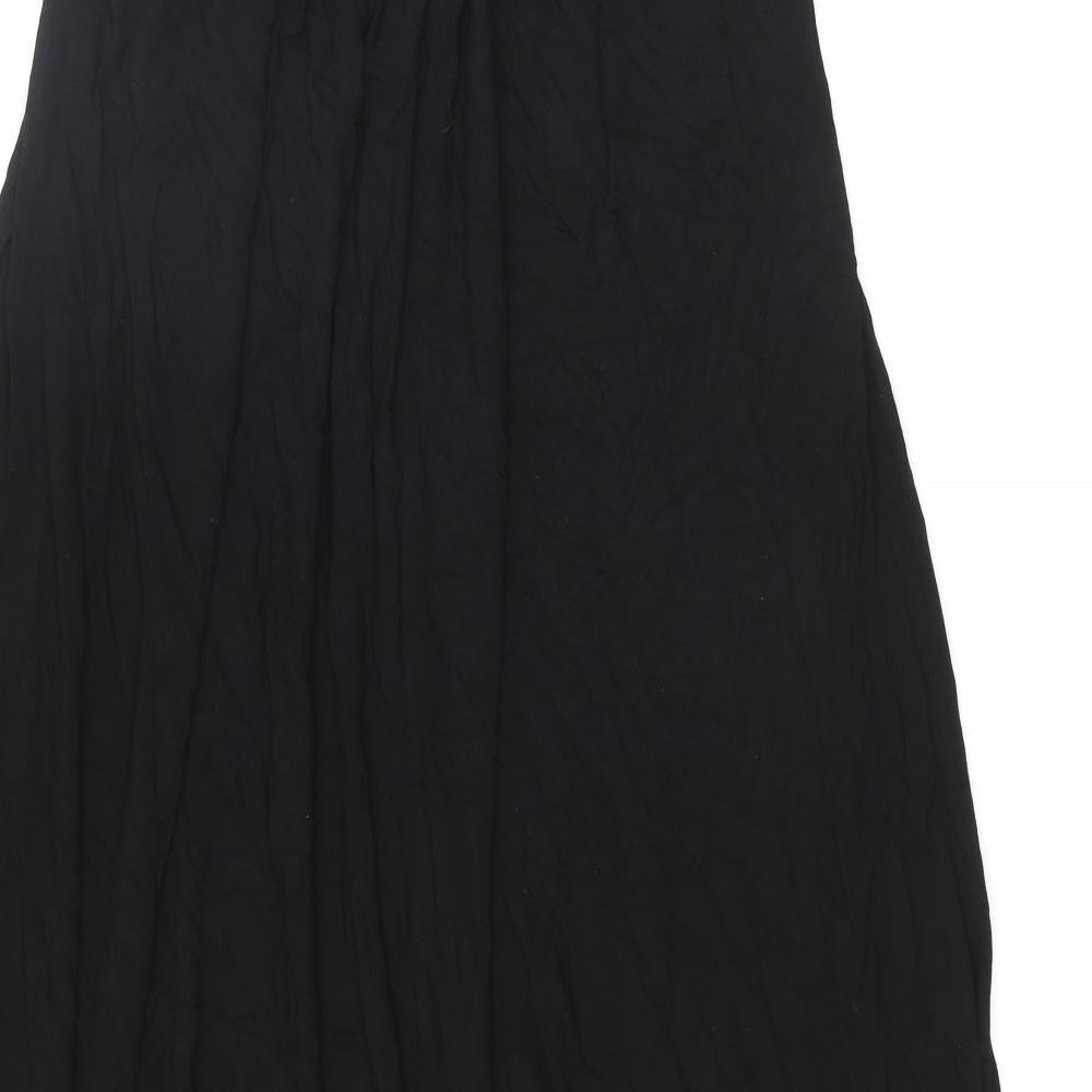The White Company Womens Black Viscose Peasant Skirt Size 8