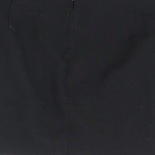 Miss Selfridge Womens Black Polyester Mini Skirt Size 12 Zip - Front Vent