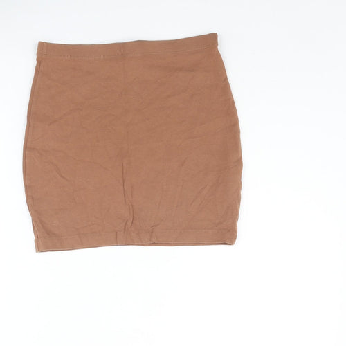 Divided by H&M Womens Brown Cotton Bandage Skirt Size 8