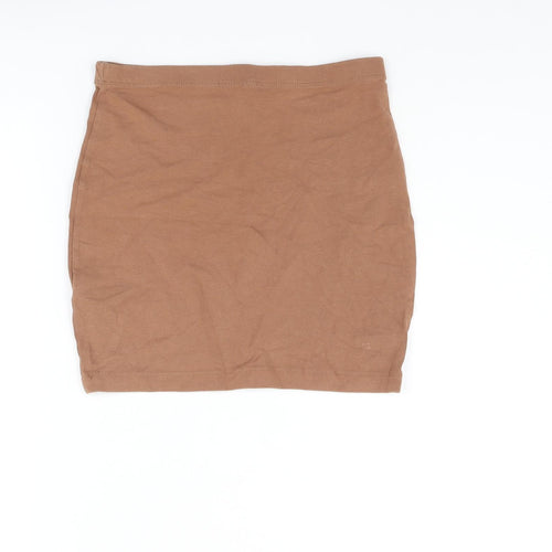 Divided by H&M Womens Brown Cotton Bandage Skirt Size 8