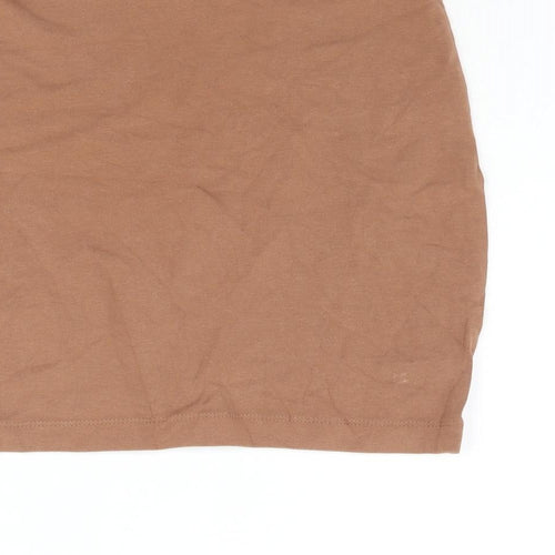 Divided by H&M Womens Brown Cotton Bandage Skirt Size 8