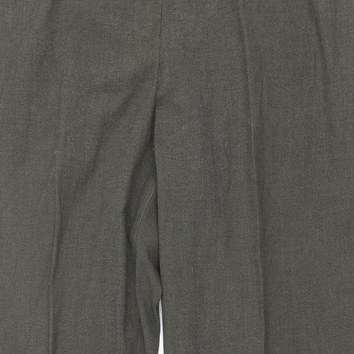 St Michael Womens Green Polyester Dress Pants Trousers Size 16 L33 in Regular Zip