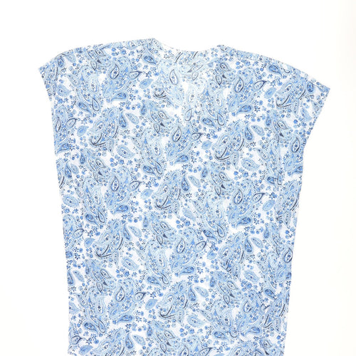 H&M Womens Blue Paisley Polyester Cover Up Size M