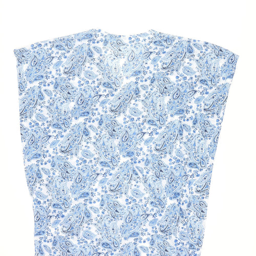 H&M Womens Blue Paisley Polyester Cover Up Size M