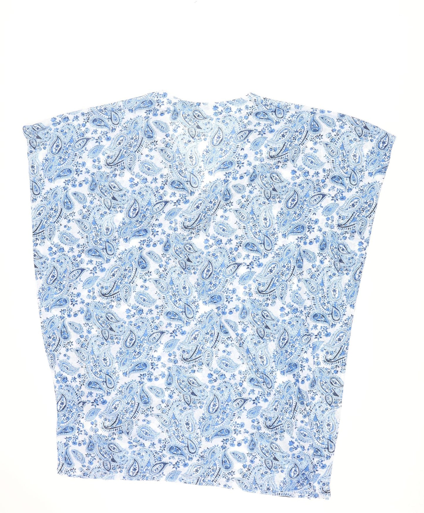 H&M Womens Blue Paisley Polyester Cover Up Size M