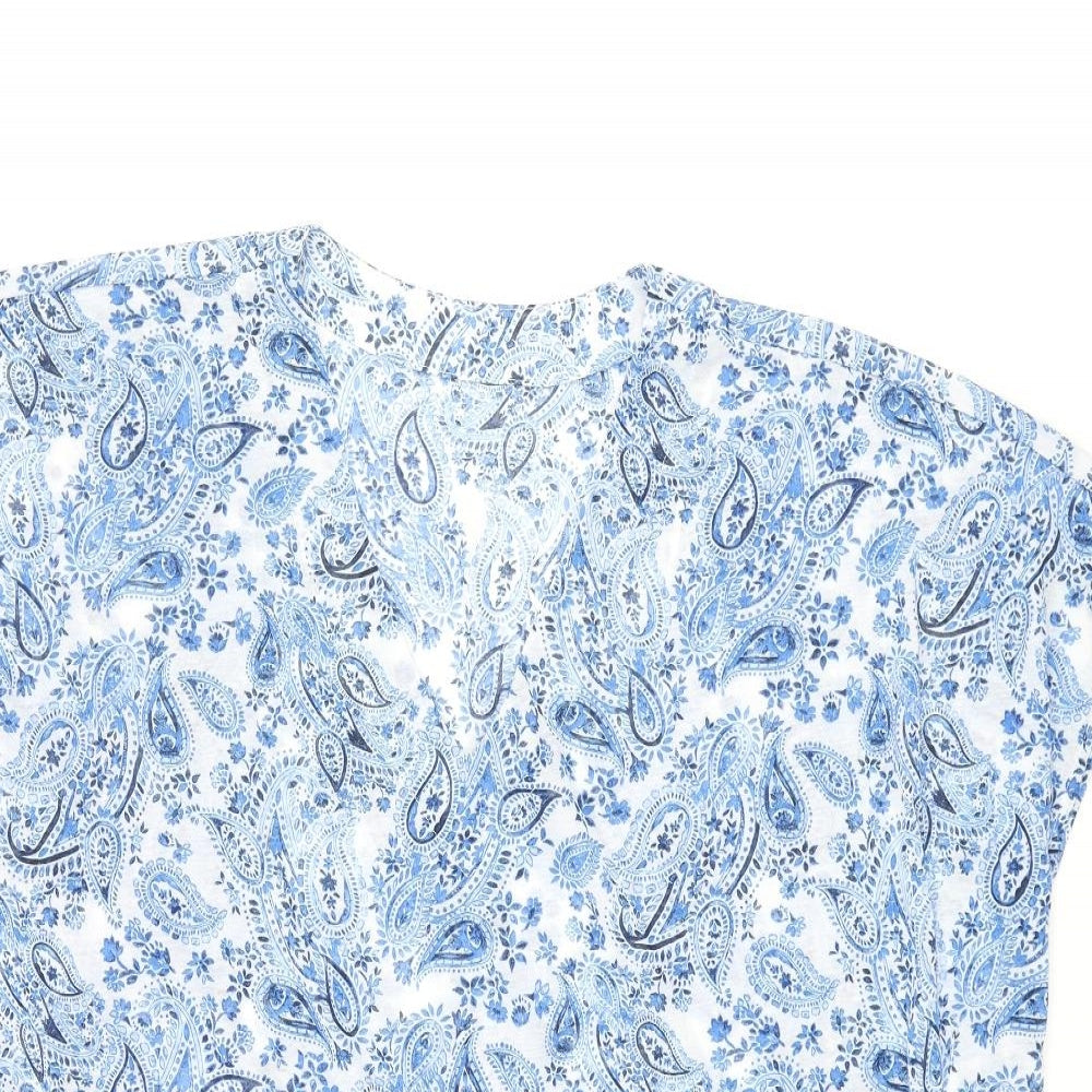H&M Womens Blue Paisley Polyester Cover Up Size M