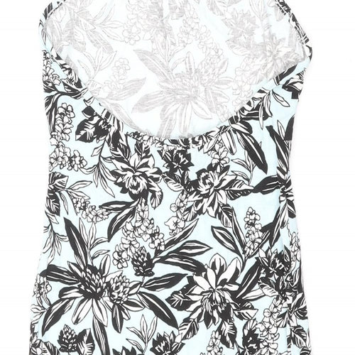 In the Style Womens Multicoloured Floral Polyester Mini Size 10 Halter Tie