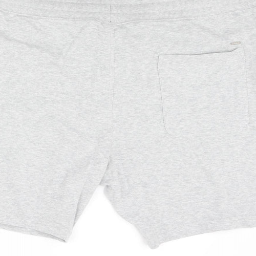 Autograph Mens Grey Cotton Sweat Shorts Size 3XL L8 in Regular Drawstring