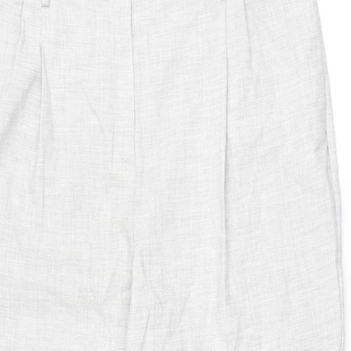 Marks and Spencer Womens Grey Polyester Dress Pants Trousers Size 20 L24 in Regular Zip