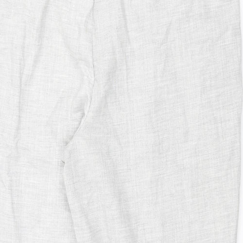 Marks and Spencer Womens Grey Polyester Dress Pants Trousers Size 20 L24 in Regular Zip