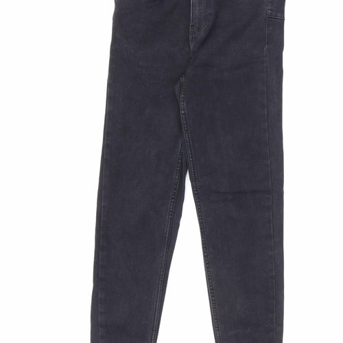 New Look Womens Black Cotton Skinny Jeans Size 6 L24 in Relaxed Zip