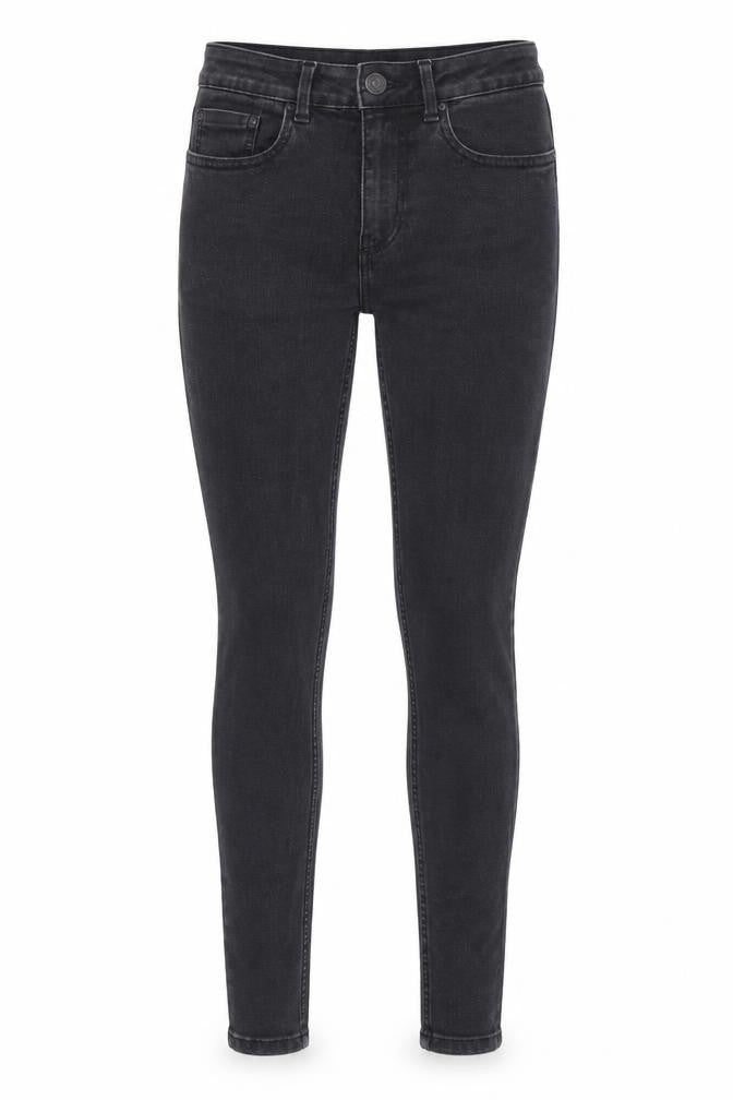 New Look Womens Black Cotton Skinny Jeans Size 6 L24 in Relaxed Zip