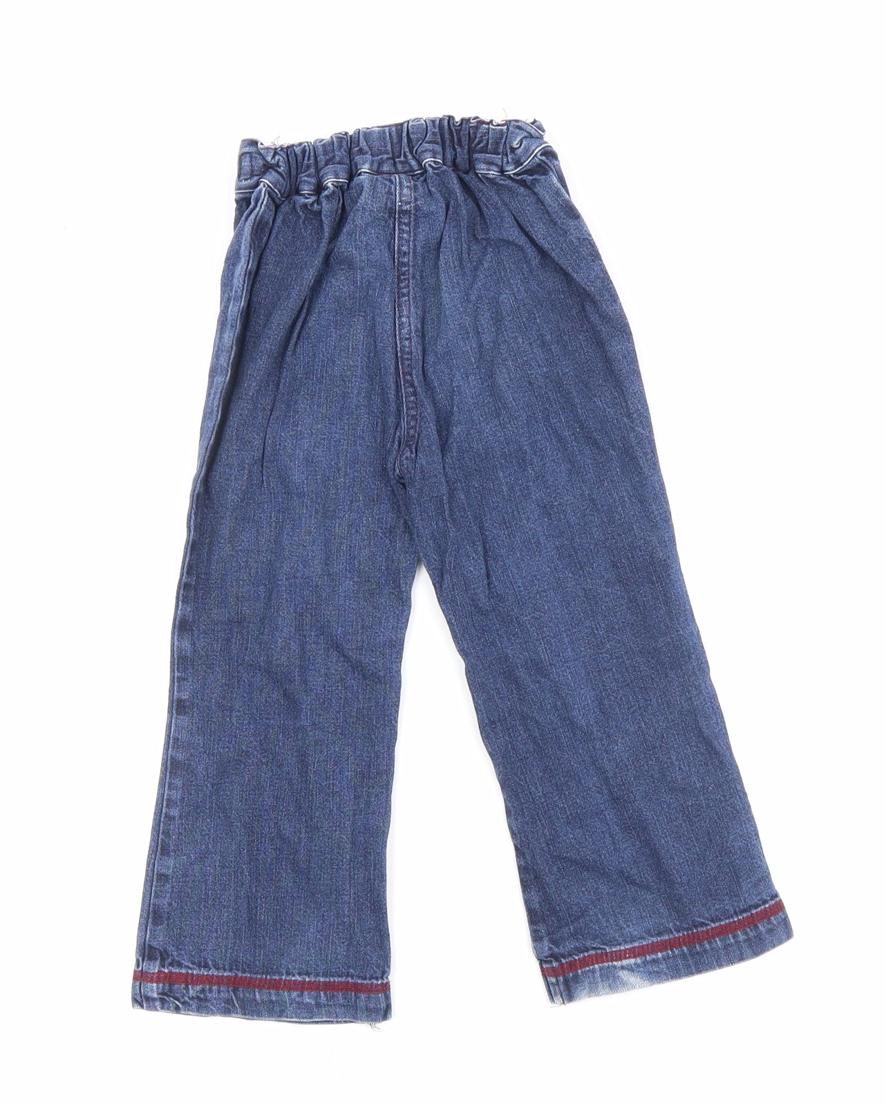 NEXT Girls Blue Cotton Wide-Leg Jeans Size 2-3 Years Regular Button
