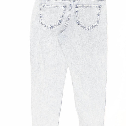 Boohoo Mens Blue Cotton Tapered Jeans Size 32 in L26 in Regular Button