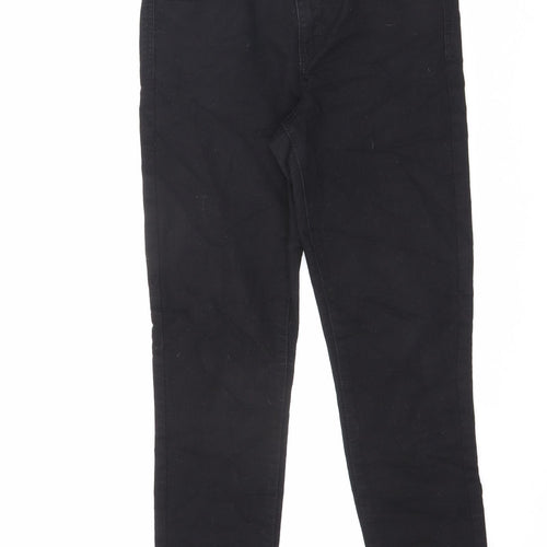 Denim & Co. Womens Black Cotton Skinny Jeans Size 12 L26 in Regular Zip
