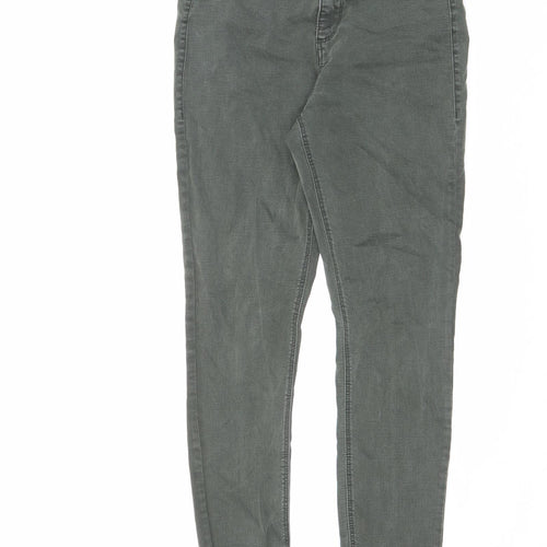 Frankie Womens Green Cotton Skinny Jeans Size 8 L27 in Slim Zip