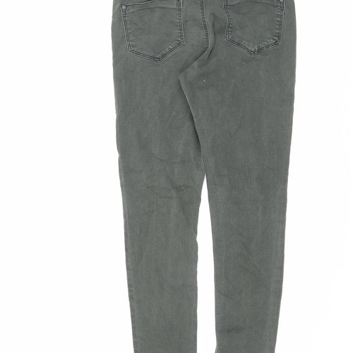 Frankie Womens Green Cotton Skinny Jeans Size 8 L27 in Slim Zip