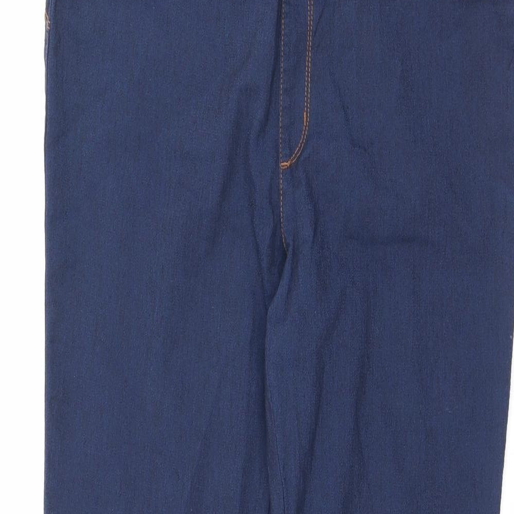 Denim & Co. Womens Blue Cotton Jegging Jeans Size 14 L30 in Regular - Elastic Waist