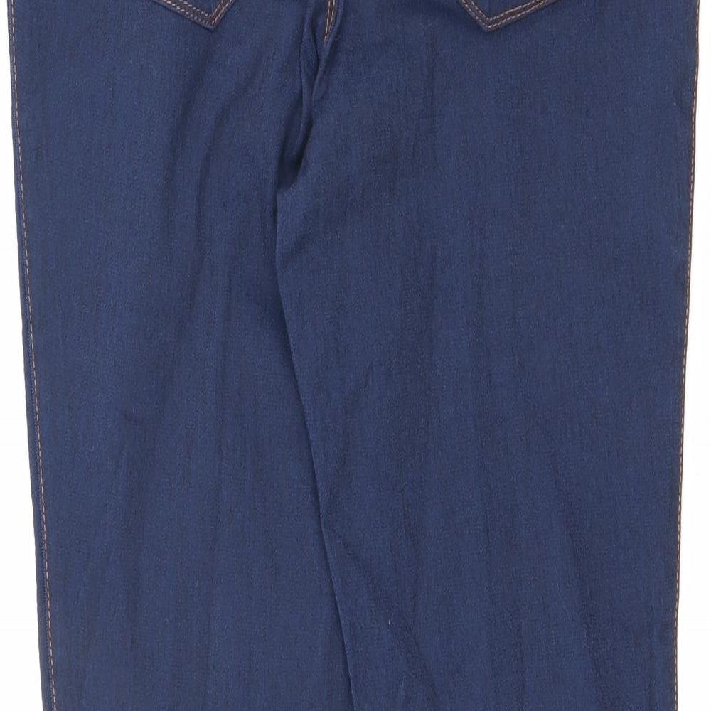 Denim & Co. Womens Blue Cotton Jegging Jeans Size 14 L30 in Regular - Elastic Waist