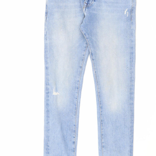 H&M Womens Blue Cotton Skinny Jeans Size 30 in L32 in Regular Zip