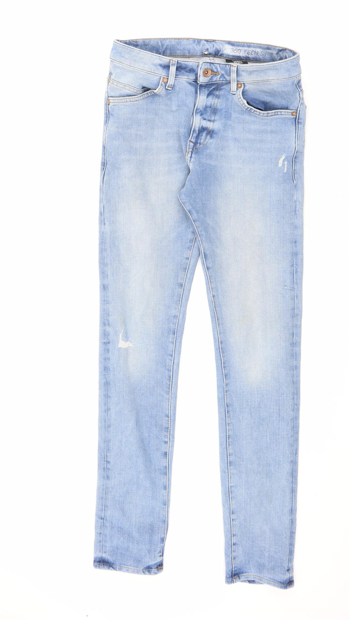 H&M Womens Blue Cotton Skinny Jeans Size 30 in L32 in Regular Zip