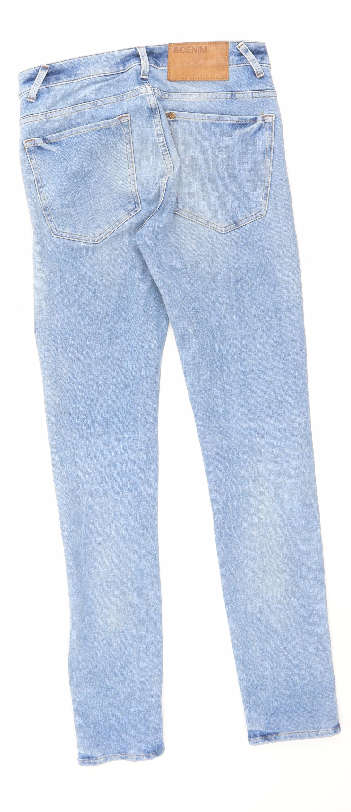 H&M Womens Blue Cotton Skinny Jeans Size 30 in L32 in Regular Zip