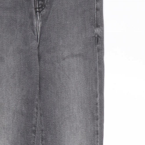 La Petite Française Womens Grey Cotton Skinny Jeans Size 8 L25 in Regular Zip