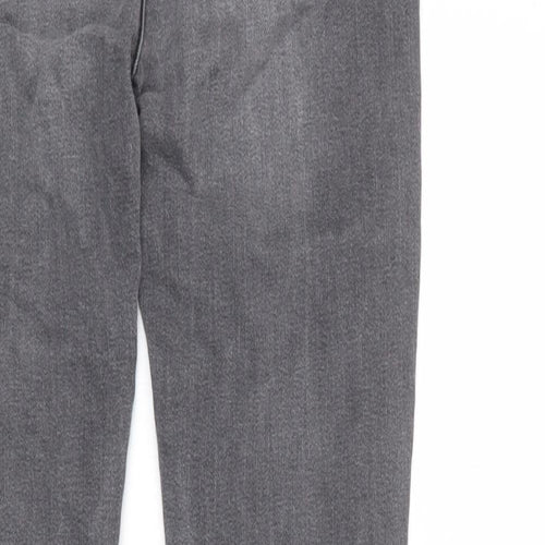 La Petite Française Womens Grey Cotton Skinny Jeans Size 8 L25 in Regular Zip
