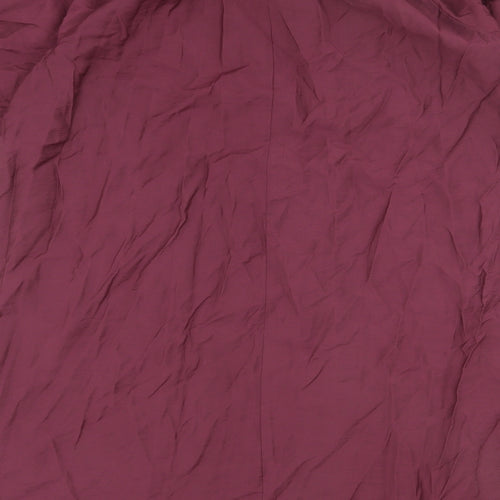 Marks and Spencer Womens Red Viscose Shift Size 16 Scoop Neck Button