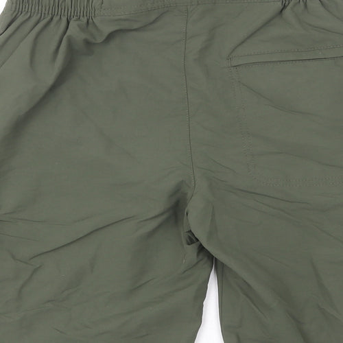 Marks and Spencer Mens Green Polyamide Cargo Shorts Size S L8 in Regular Zip - Swim Short