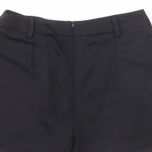 Missguided Womens Black Polyacrylate Fibre Sailor Shorts Size 6 Regular Zip - 2 Inch Inside Leg