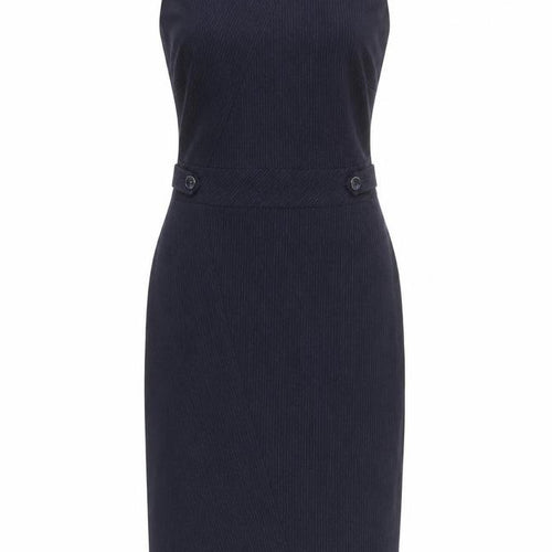 NEXT Womens Blue Striped Polyester Pencil Dress Size 6 Round Neck Zip - Slit
