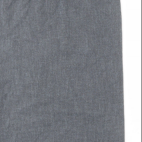 Libra Womens Grey Polyester A-Line Skirt Size 18 Zip - Slit