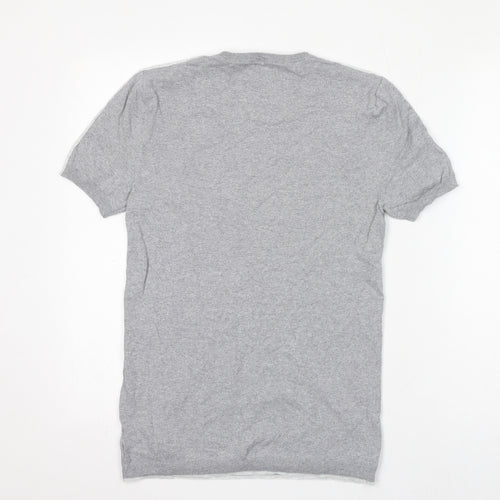 Marks and Spencer Mens Grey Cotton T-Shirt Size XS Crew Neck