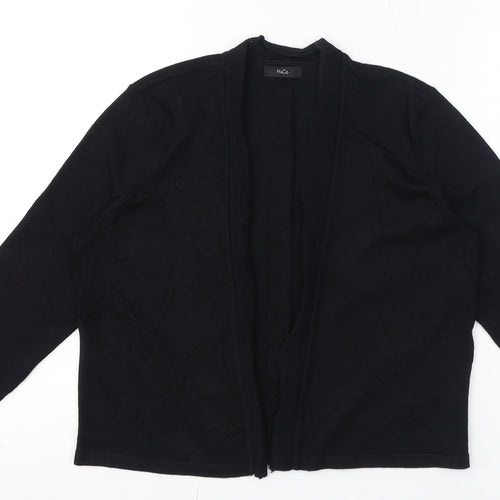 M&Co Womens Black V-Neck Viscose Cardigan Jumper Size 12