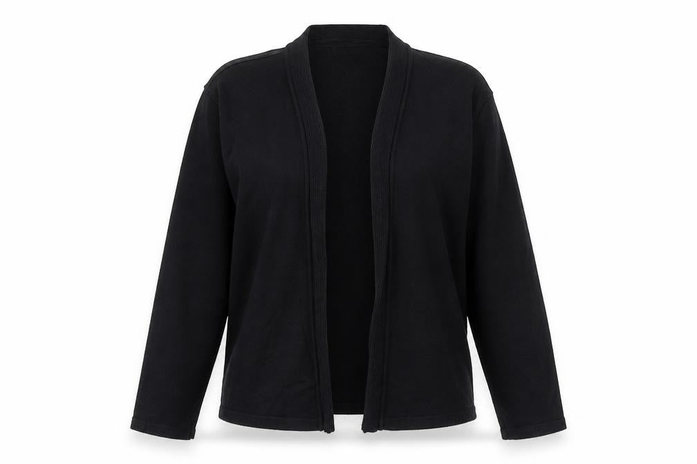 M&Co Womens Black V-Neck Viscose Cardigan Jumper Size 12