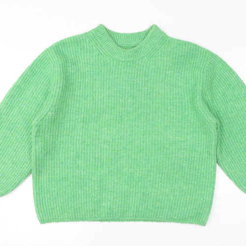 ASOS Womens Green Crew Neck Polyester Pullover Jumper Size 8