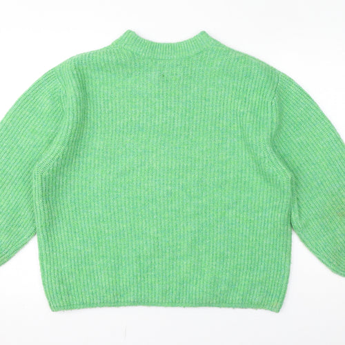 ASOS Womens Green Crew Neck Polyester Pullover Jumper Size 8
